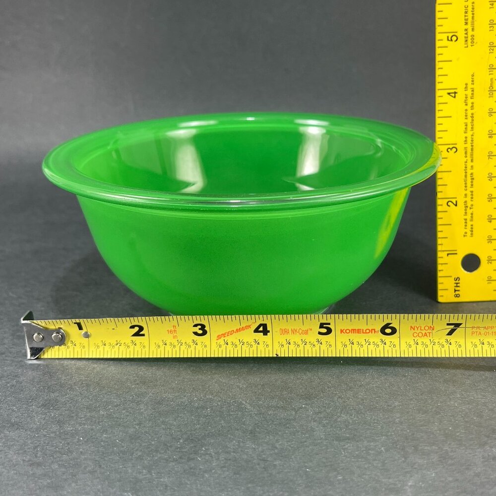 Vtg Pyrex 322 1 L Corning NY Glass Green Clear Bottom Mixing Nesting Bowl 80s - Picture 15 of 16